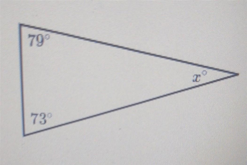 Find the value of x in the triangle below​-example-1