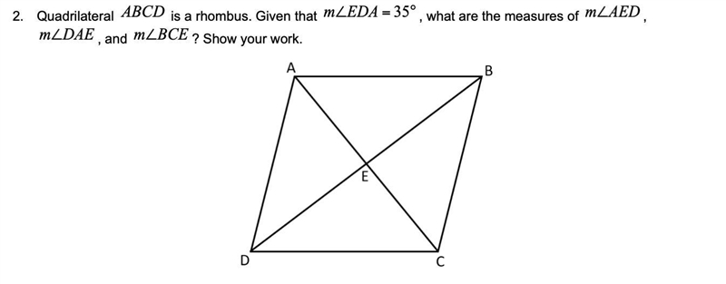 Quadrilateral ABCD is a rhombus. Given tha m-example-1