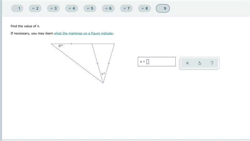 FIND THE VALUE OF X 30 points 4 mins left-example-1