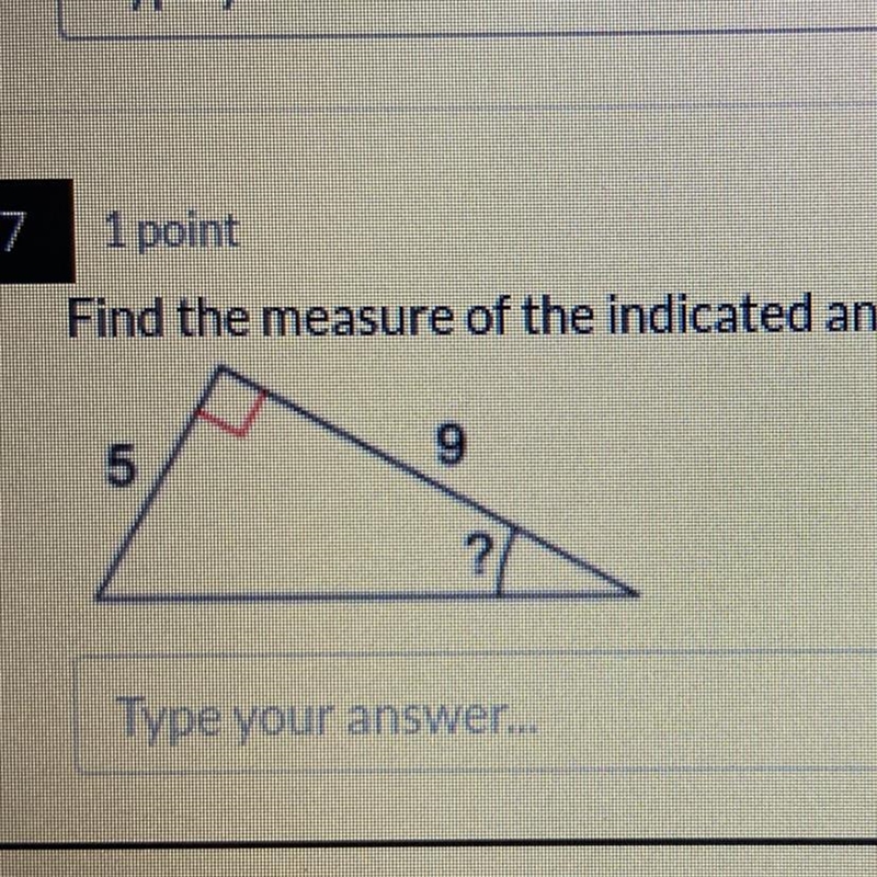 Find the measure of the indicated angle to the nearest degree.-example-1