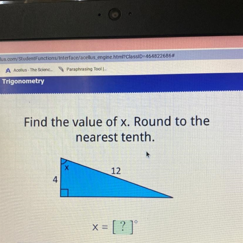 PLEASE HELP ASAP HELPPPPP PLEASEEE!!!! find the value of x. round to the nearest tenth-example-1