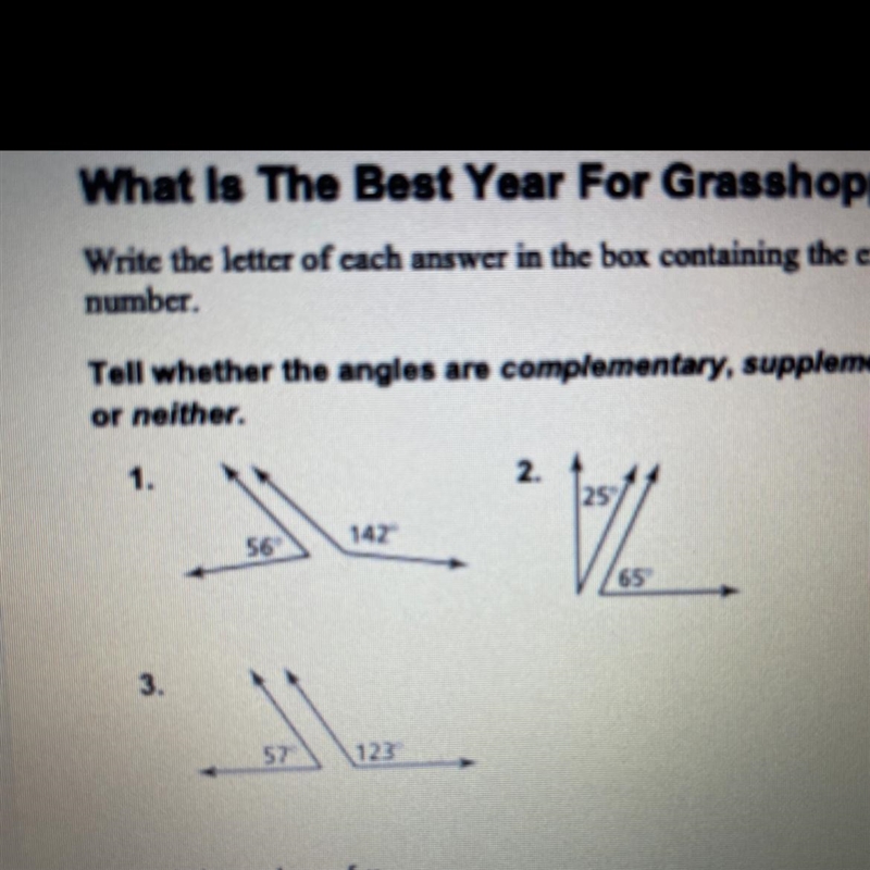 Are these complementary or supplementary or neither-example-1