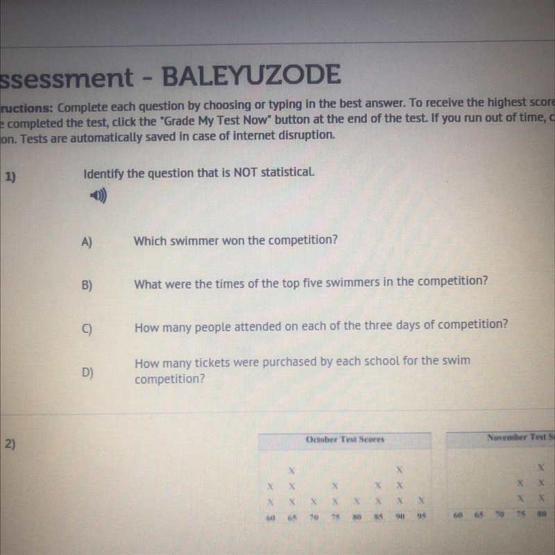 Identify the question that is NOT statistical-example-1