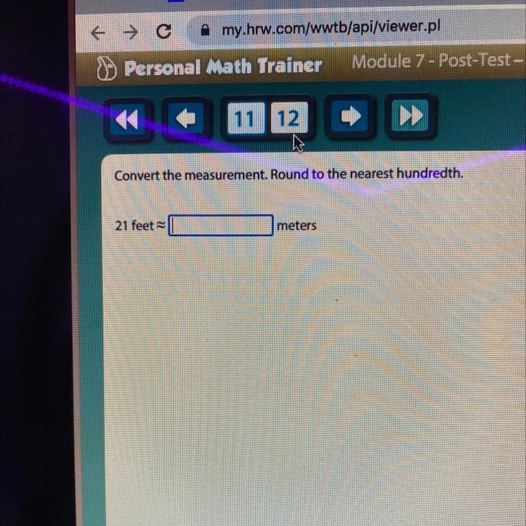 Help me ASAP pls! Convert the measurement. Round the nearest hundredth.-example-1