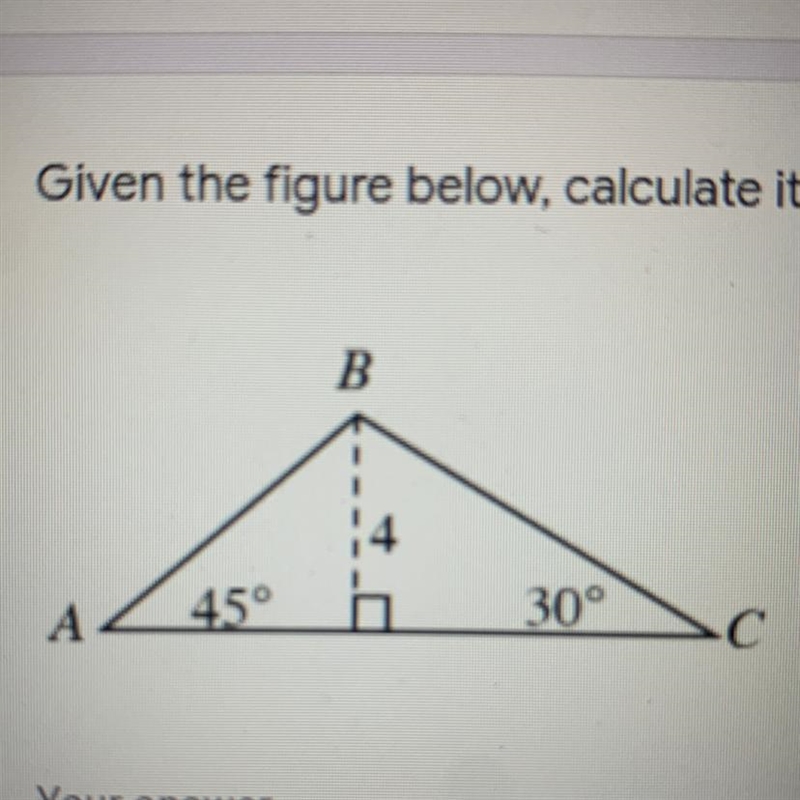 Given the figure below, calculate its area.-example-1