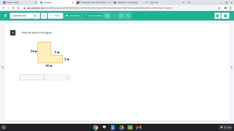 Find the area of the figure.-example-1