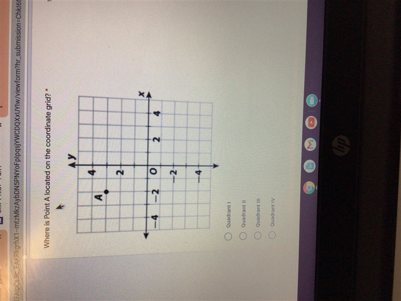 Where is point a located on the coordinate grid-example-1