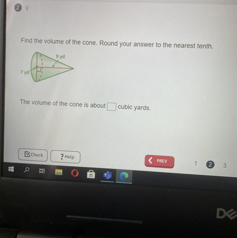 Volume of cone round to the nearest 10th-example-1