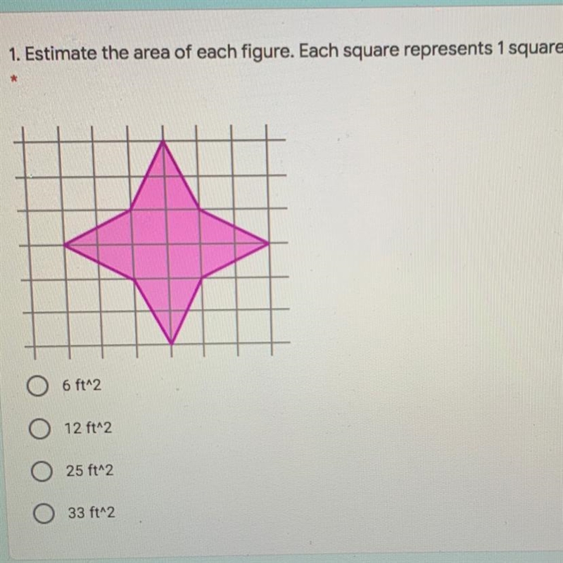 Estimate the area of each figure. each square represents 1 square foot.-example-1