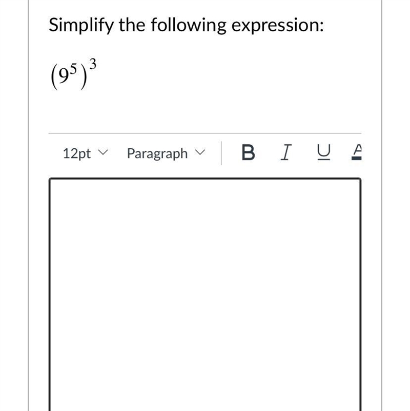 Simplify the following expression: (95)3-example-1