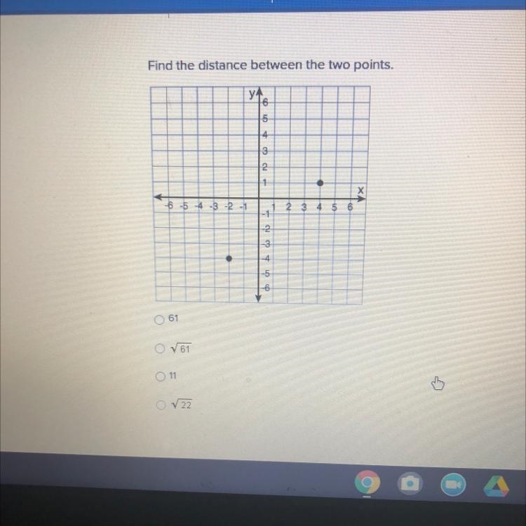 Find the distance between the two points.-example-1