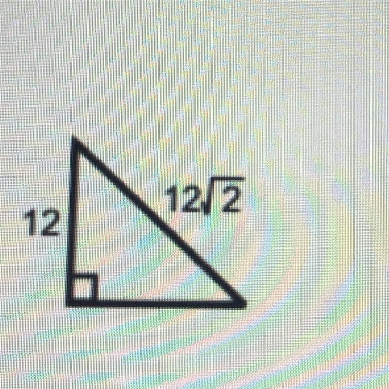 HELP ME ASAP PLEASE ?!? Find the length of the missing side. Simplify all radicals-example-1