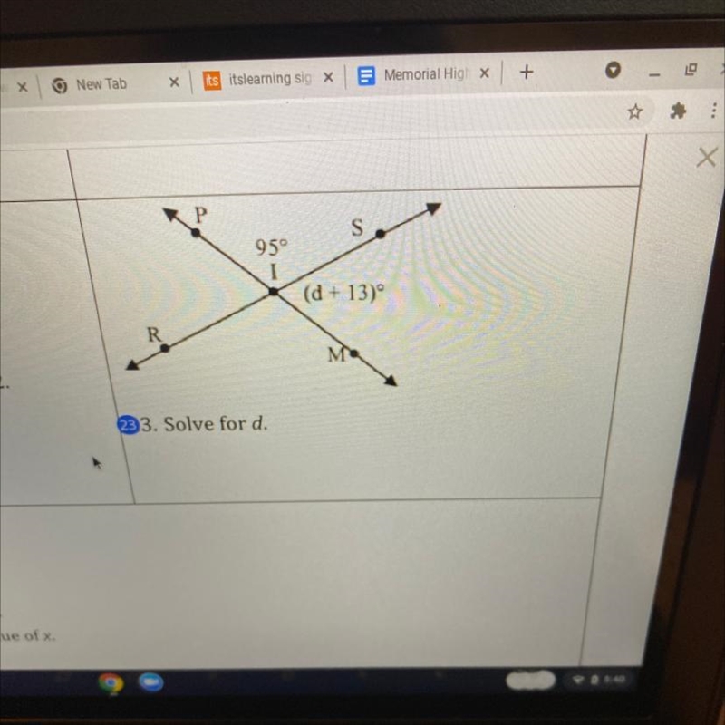 Help me with problems 23 “ solve for d “-example-1