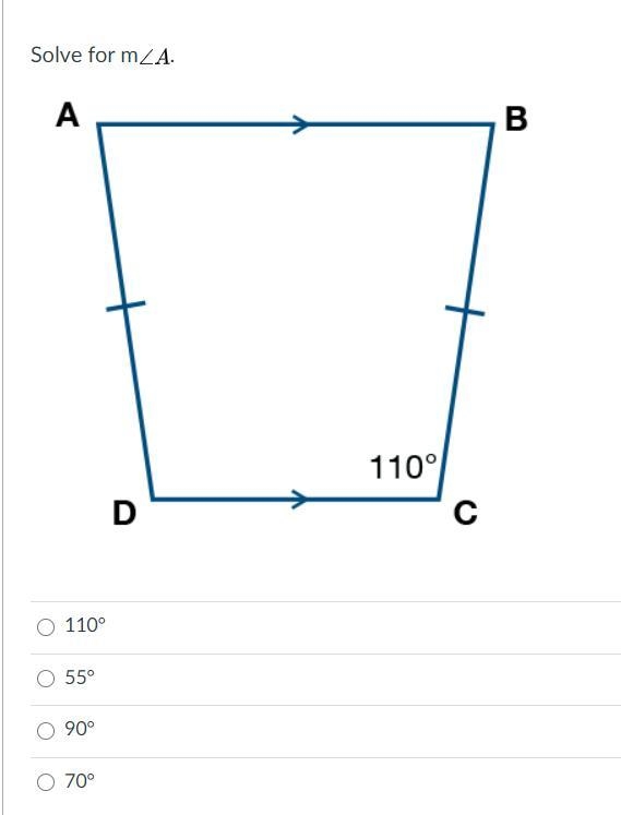 Solve for m < A 110 55 90 70-example-1