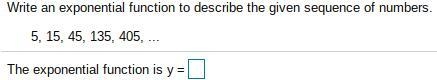 According to the sequence of numbers, find the exponential function.-example-1