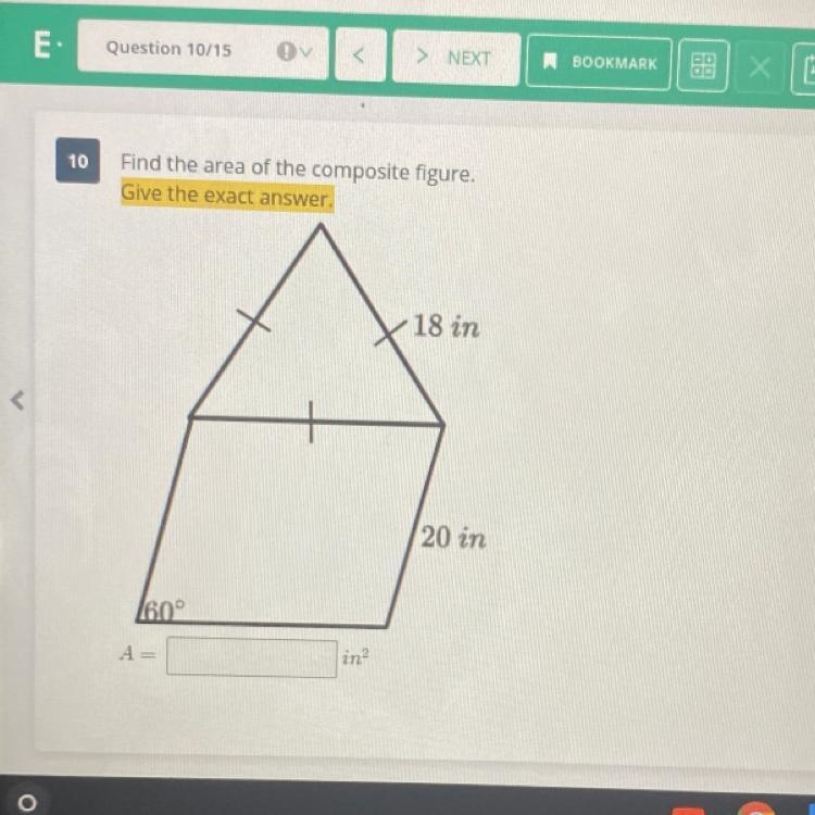 Find the area of the composite figure-example-1