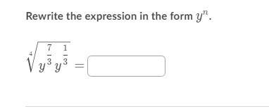 Rewrite the expression in the picture in the form y^n.-example-1