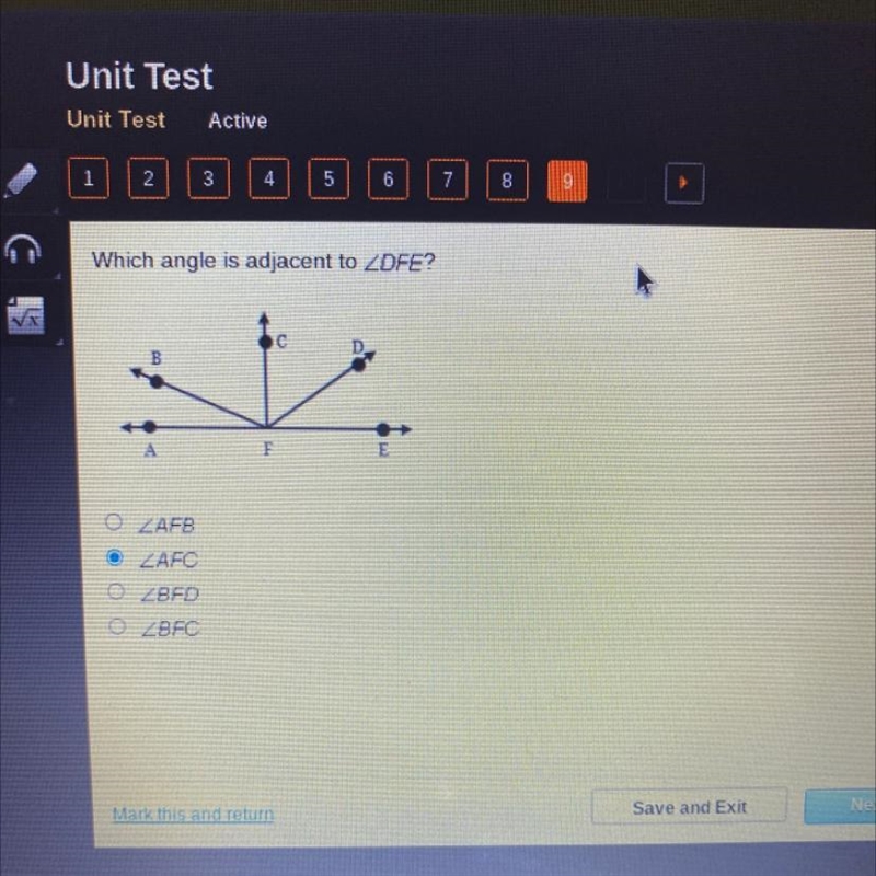 Which angle is adjacent to ZDFE?-example-1