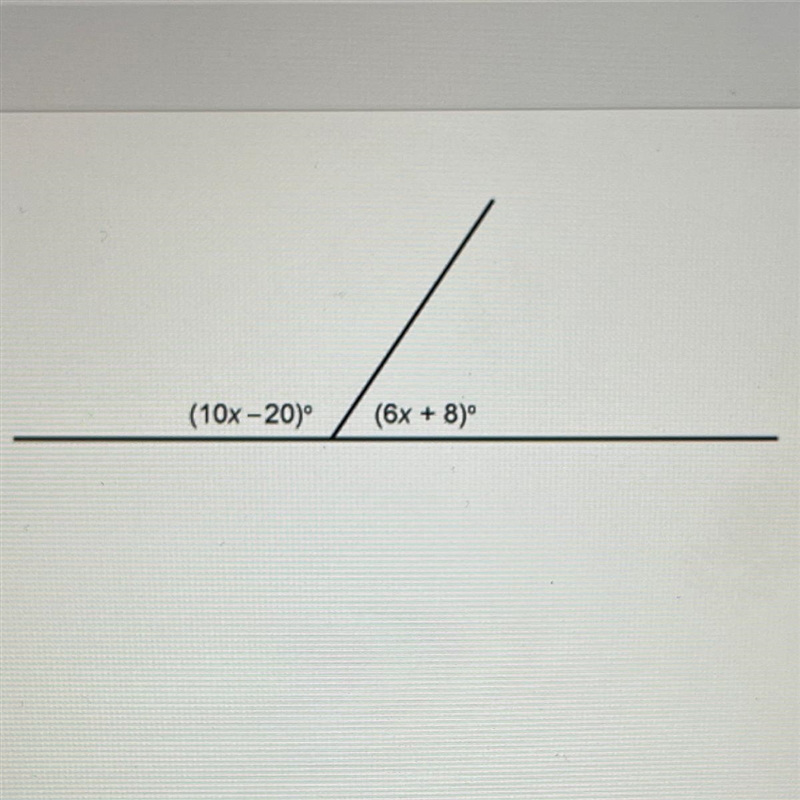 What is the value of x? (10x-20)° / (6x + 8)° enter your answer in the box x = ?-example-1