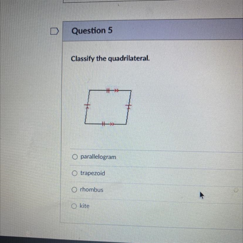 Classify the quadrilateral. and what do the arrows mean?-example-1