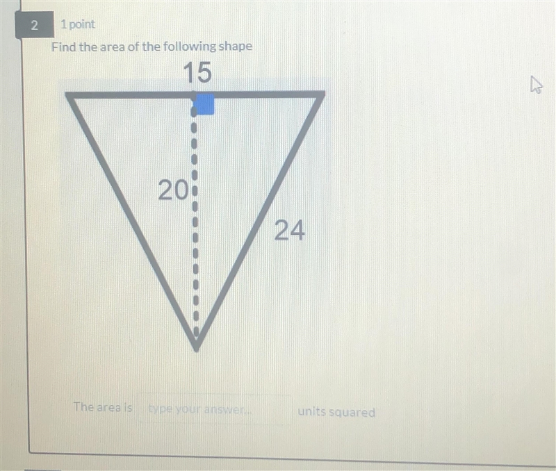 Please help me find the area of this triangle!-example-1