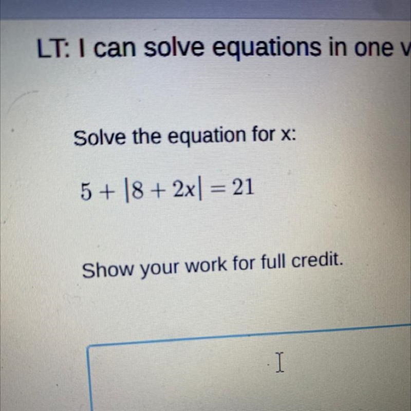 Solve the equation for x: |5 + 8 + 2x| = 21-example-1