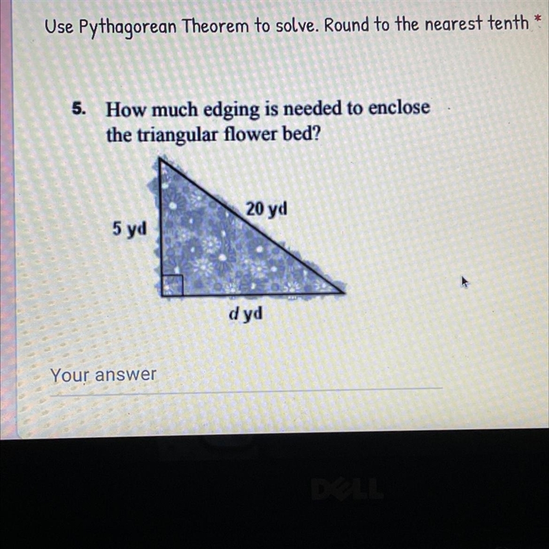 NEED HELP ASAP!! Use Pythagorean Theorem to solve. Round to the nearest tenth * 5. How-example-1