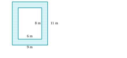 A rectangular region is removed from another rectangular region to create the shaded-example-1