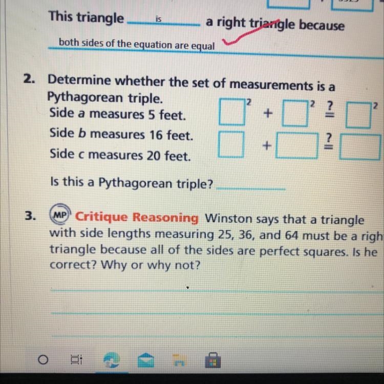 Is this a Pythagorean triple?-example-1