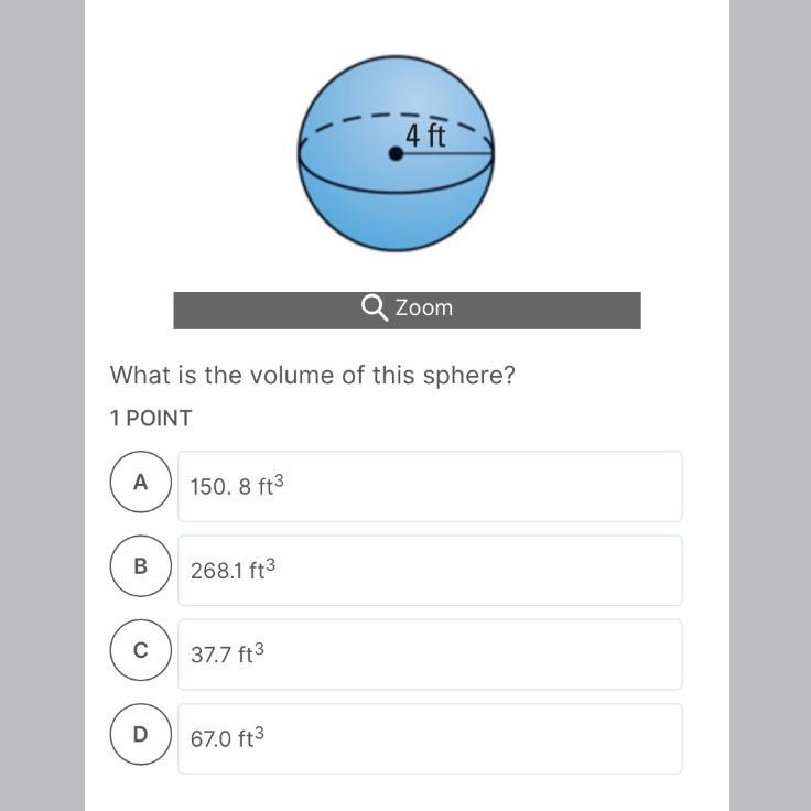 What is the volume of this sphere?-example-1