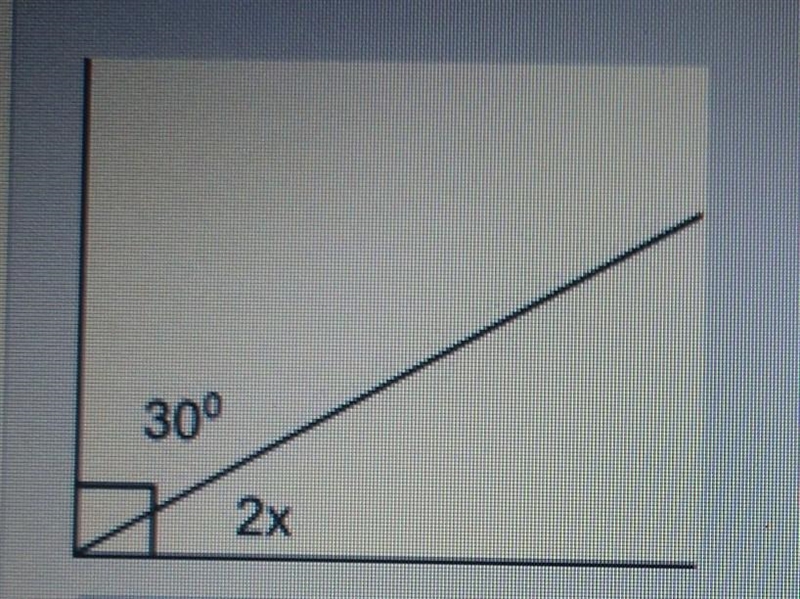 What is the value of x? A. 10 B. 15 C. 30 D. 45 ​-example-1