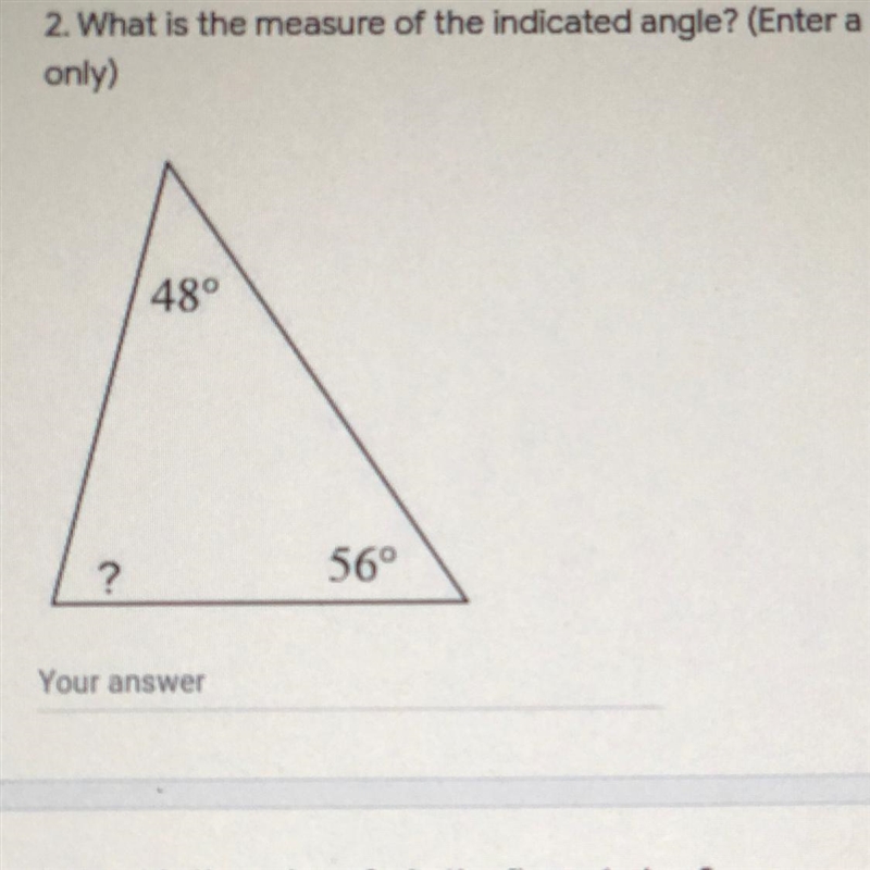 What is the measure of the indicated angle?-example-1