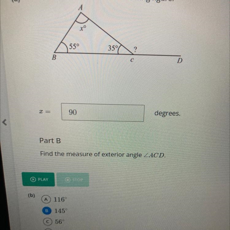 Need help ASAP!! QUESTION IN PICTURE. Find the angle of ACD-example-1