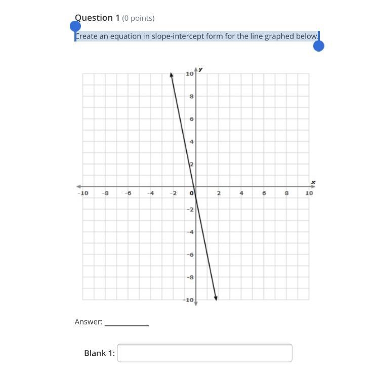 What the equation for the slope intersection for the graph tue picture that showing-example-1