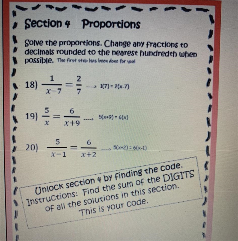 Solving equations and inequalities escape room-example-1