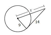 Solve for x. Assume that segments that appear to be tangent are tangent. Round your-example-1