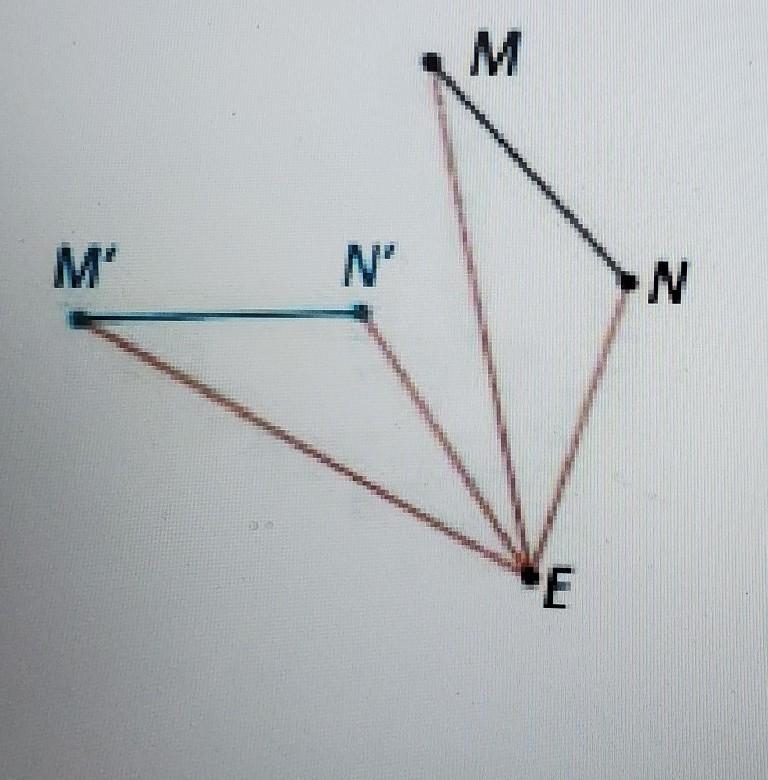 In the diagram below, M'N' is the rotation image of MN about point E. Name all pairs-example-1