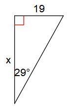 HELP DUE IN 10 MINS! Use right triangle trig to solve for the missing angles .Round-example-1