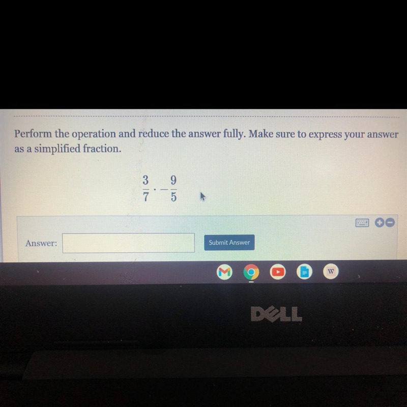 The answer has to be a simplified fraction ?-example-1