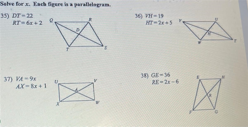 Please explain to me how to solve for x. Picture attached-example-1