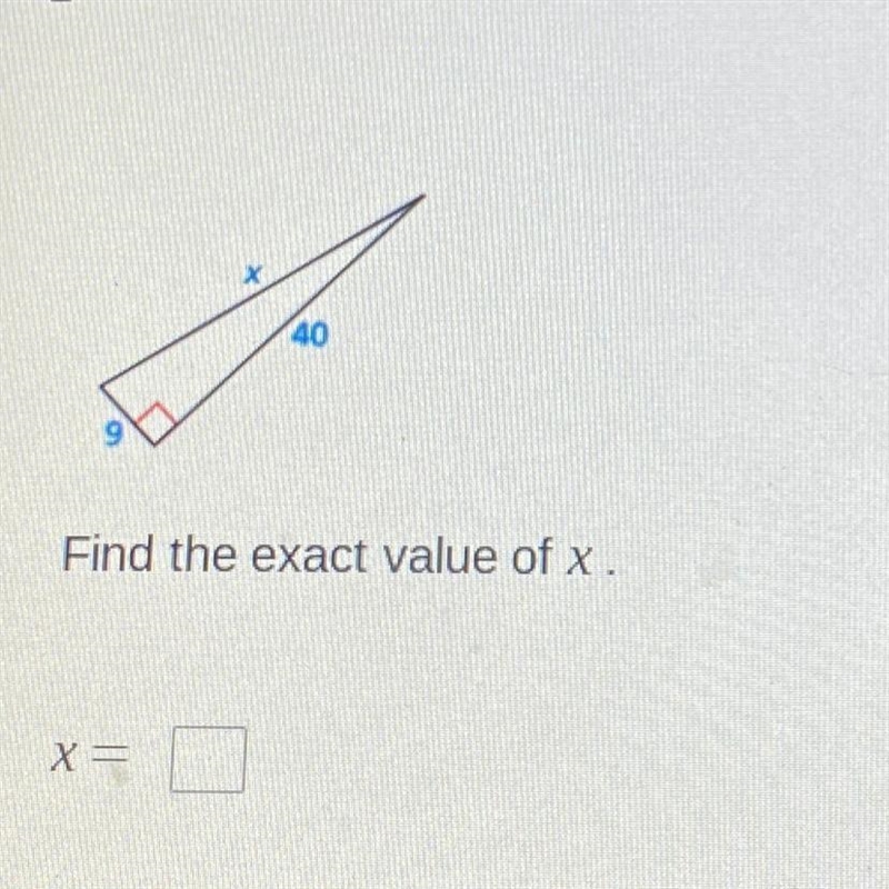 Find the exact value of x.-example-1