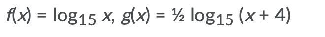 Given the two functions, which statement is true? (function is in picture) A) g(x-example-1