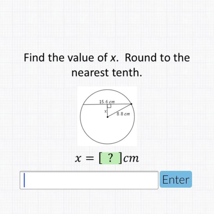 Find the value of X. Round to the nearest tenth.￼-example-1