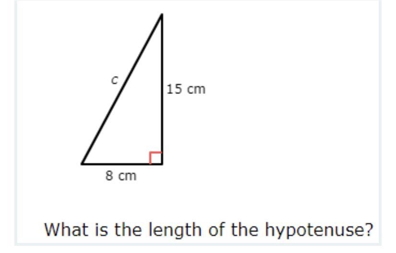 What is the length of the hypotenuse-example-1