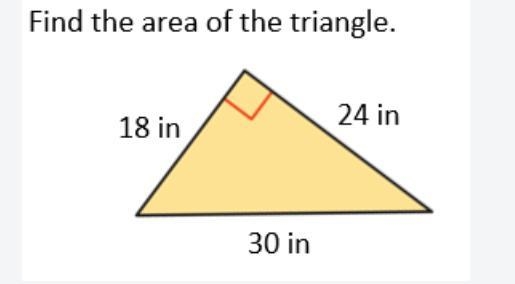 FIND THE AREA OF THE TRIANGLE!! GEOMETRY!!! SHOW WORK!!-example-1