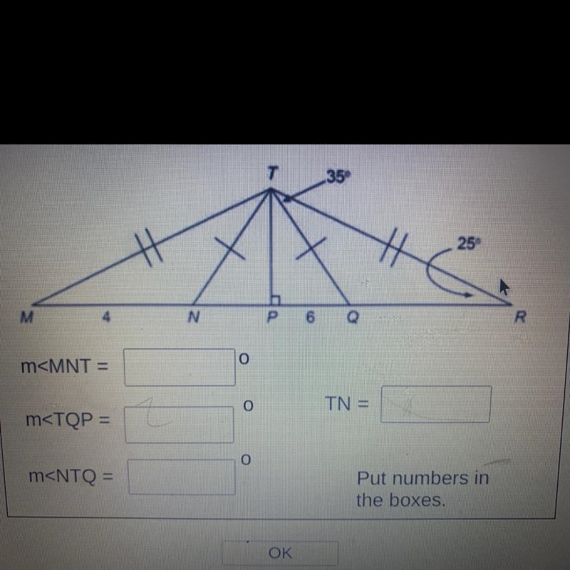 Put the number in the boxes m-example-1