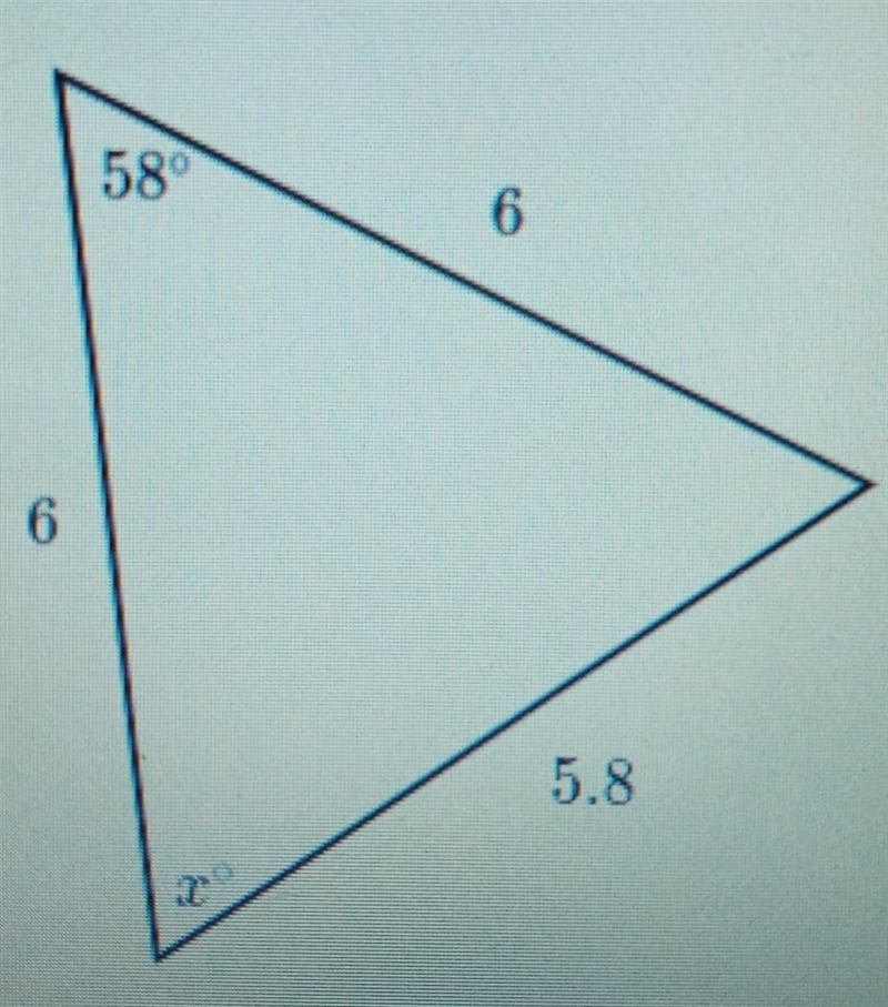 Help plis and thank you Find the value of x in the triangle shown below​-example-1