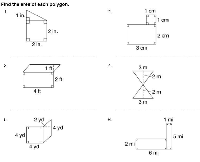 Find the area of each polygon.-example-1