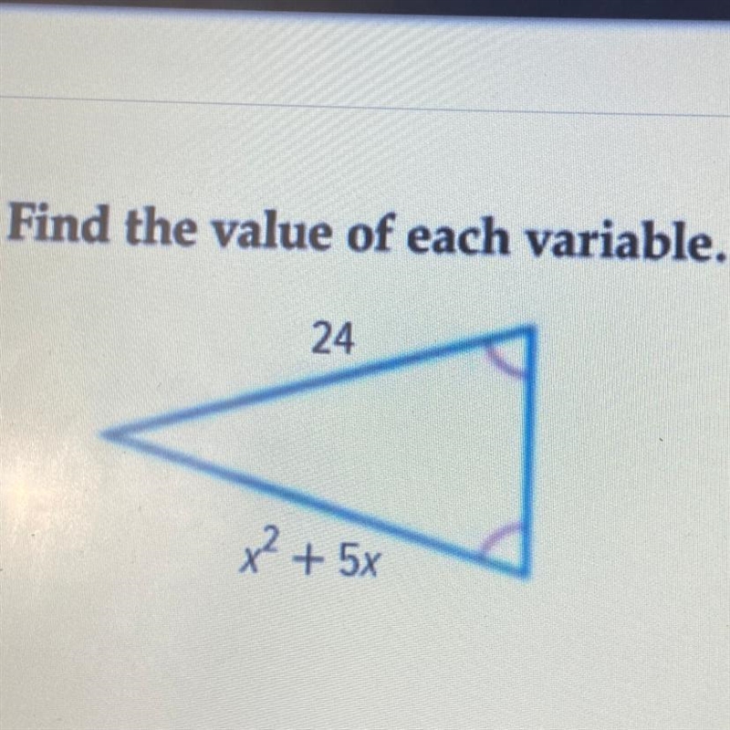 Find the value of each variable. X=?-example-1