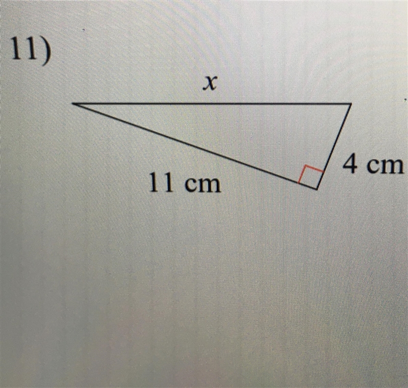 Find the missing side of the triangle. PLEASE NO LINKS- I WILL REPORT YOU. Need help-example-1